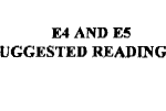 E4 and E5 A Suggested Reading List title