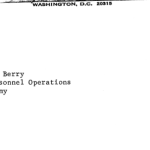 Correspondence to Major General Sidney Berry header