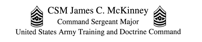 CSM James C. McKinney title