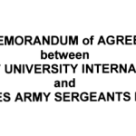 Memorandum of Agreement Between Trident University International and the United States Army Sergeants Major Academy title