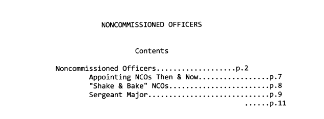 Noncommissioned Officers Bibliography title