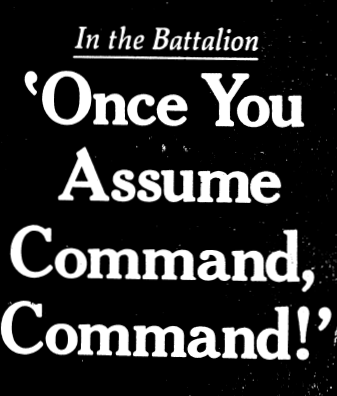 Once You Assume Command, Command! title