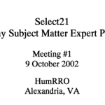 Select21 Army Subject Matter Expert Panel header