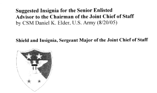 Suggested Insignia for the Senior Enlisted Advisor to the Chairman of the Joint Chief of Staff title