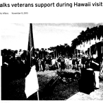 SMA Talks Veterans Support During Hawaii Visit title and photo