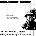 The NCO's Role is Crucial in Setting the Army's Standards title and picture