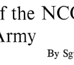 The Role of the NCO in Our Changing Army title