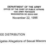 Army Investigates Allegations of Sexual Misconduct title