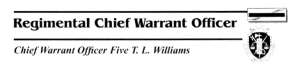 Chief Warrant Officer Five T.L. Williams title