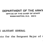 Requirements for the Sergeant Major of the Army title