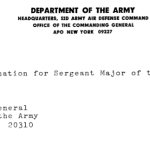 Nomination for Sergeant Major of the Army header