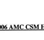 2006 AMC CSM History title