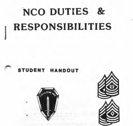 NCO Duties & Responsibilities cover