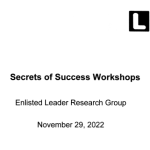 Secrets of Success Workshop first slide