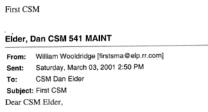 Wooldridge, Elder, and Egersdorfer Mail header